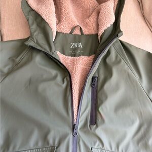 Zara Like NEW Blush and Olive Jacket. Never used.